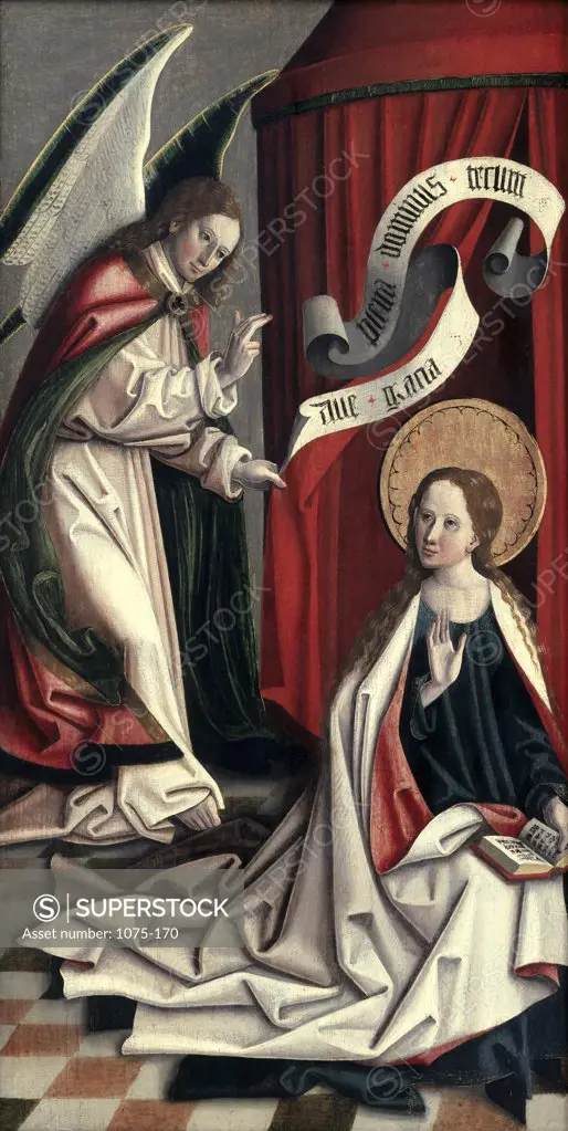 Annunciation  c. 1470,  South German School  Oil on Wood Panel  The Cummer Museum of Art and Gardens, Jacksonville, Florida 
