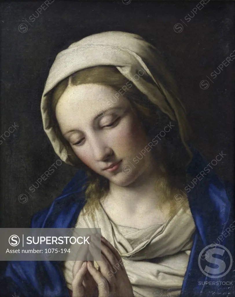 Praying Madonna  Sassoferrato (1609-1685/ Italian)  Oil on Canvas  The Cummer Museum of Art and Gardens, Jacksonville, Florida 