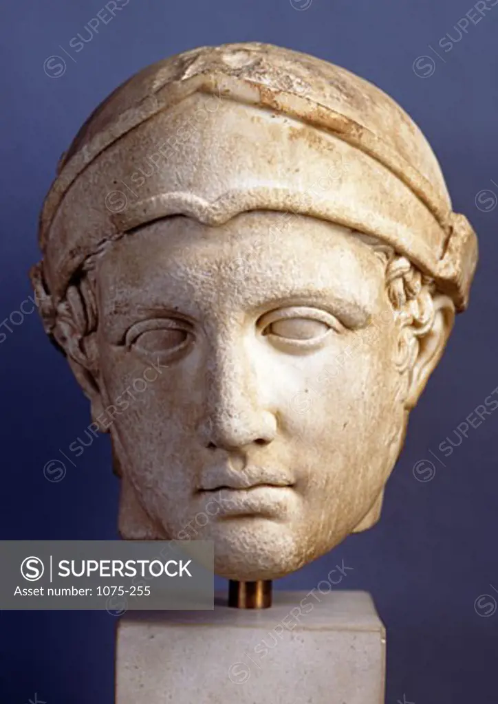 Head of Theseus,  Roman art,  Circa 150-200,  USA,  Florida,  Jacksonville,  The Cummer Museum of Art and Gardens