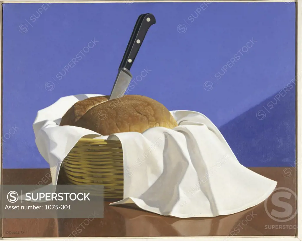 Still Life, Bread and Knife 1984 Joseph Jeffers Dodge (1917-1997/American) The Cummer Museum of Art and Gardens, Jacksonville, Florida 