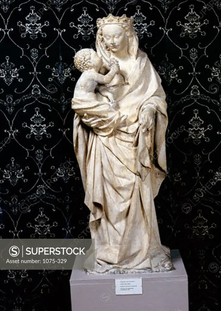 Virgin and Child,  limestone,  15th Century,  USA,  Florida,  Jacksonville,  The Cummer Museum of Art and Gardens