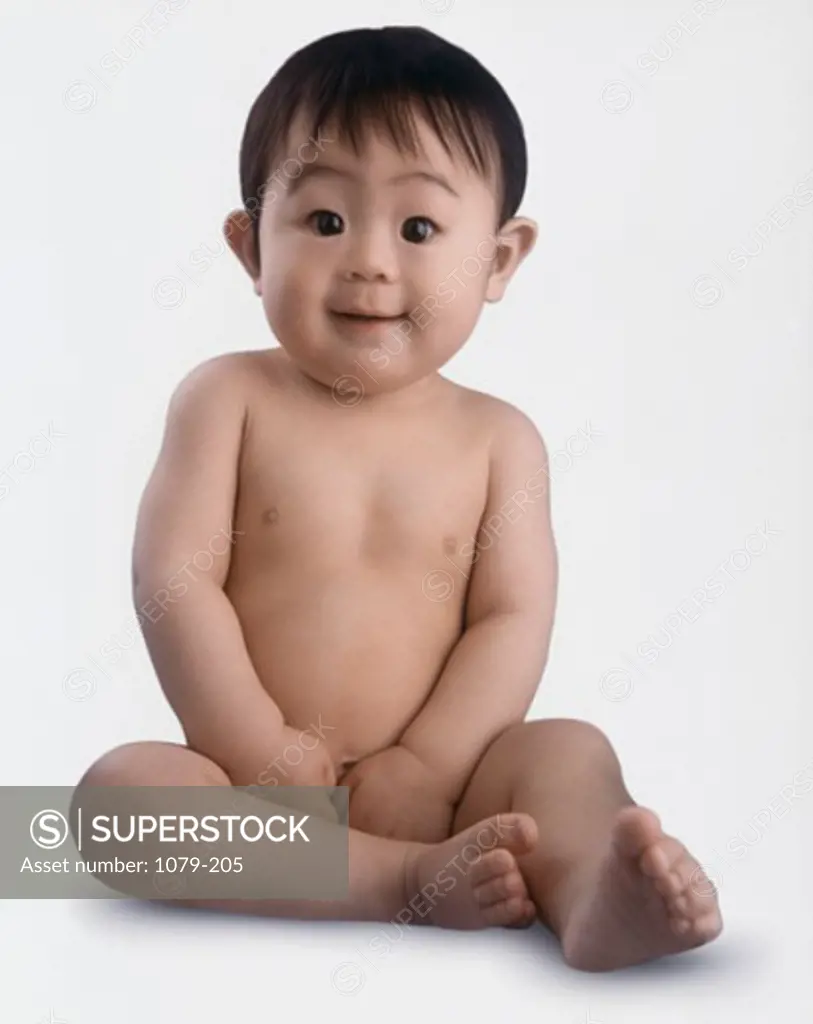 Portrait of a baby boy smiling