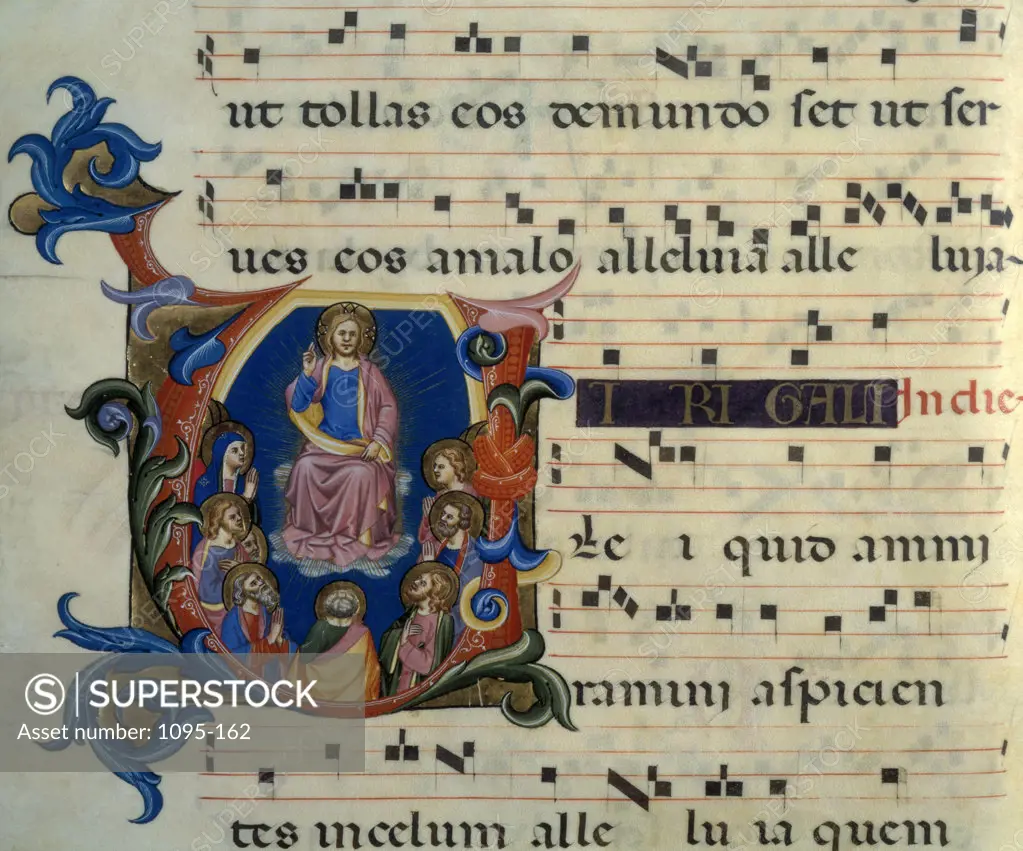 Gradual Illumination - Christ  Manuscript Illumination  Newberry Library, Chicago 