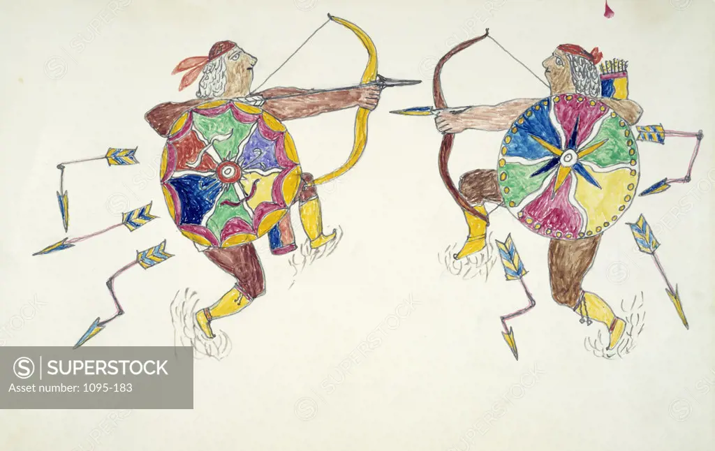 Apache Indian Drawings,  USA,  Chicago,  Newberry Library