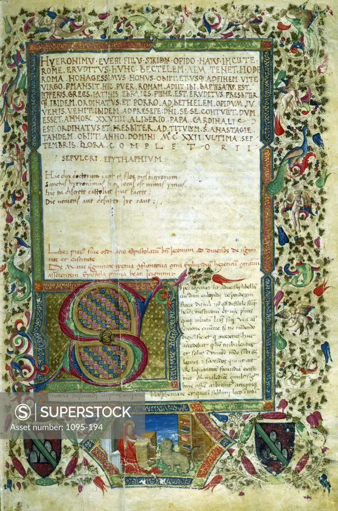 Saint Jerome,  Epistolae,  manuscript,  USA,  Chicago,  Newberry Library
