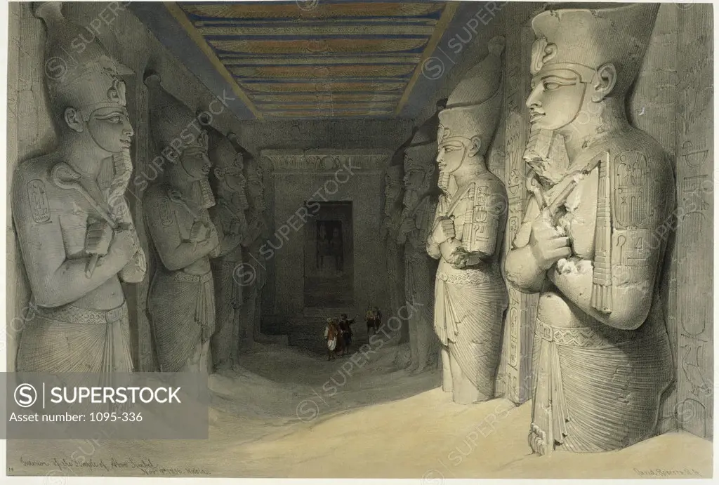 Interior of the Great Temple of Aboo-Simbel, Nubia From "Egypt and Nubia" David Roberts (1796-1864 Scottish) Newberry Library, Chicago