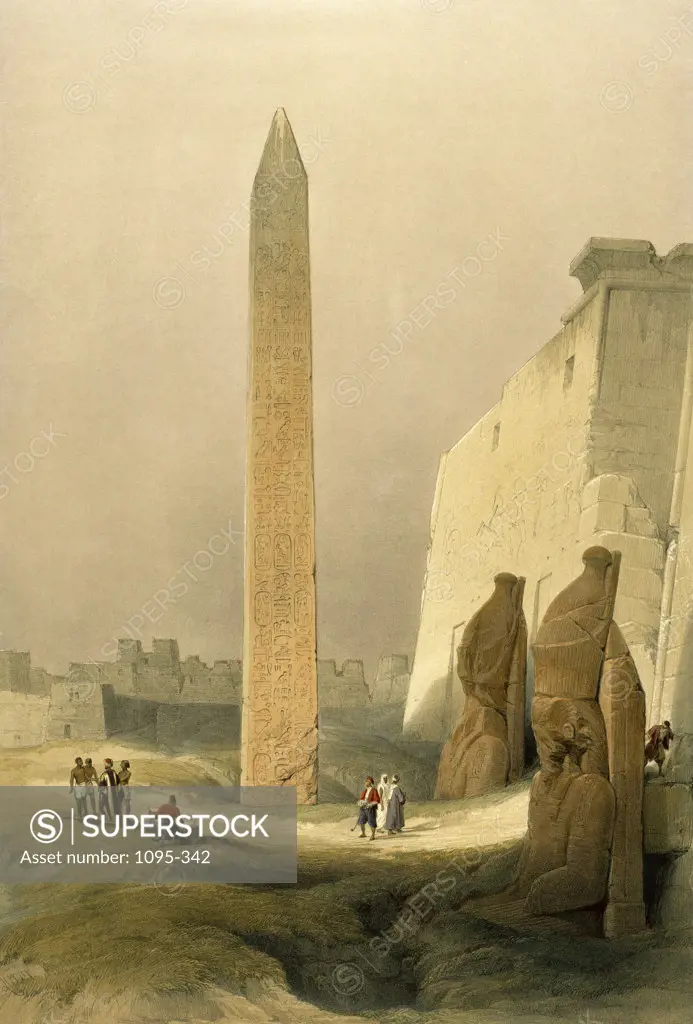 Obelisk at Luxor from Egypt and Nubia 1846-1849 David Roberts (1796-1864 Scottish) Newberry Library, Chicago