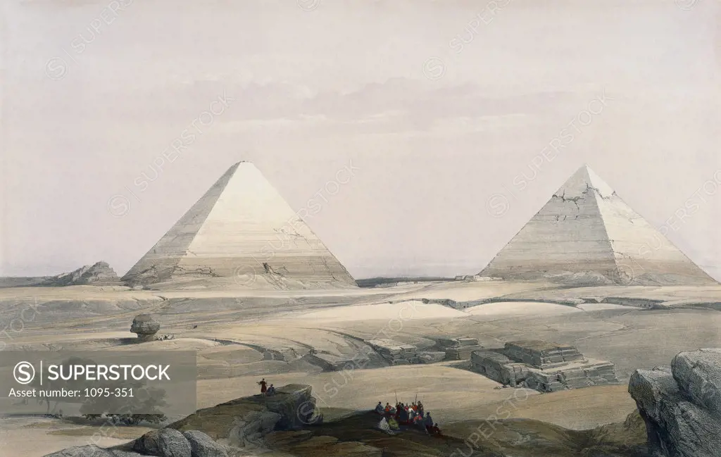 Pyramids Of Giza From "Egypt And Nubia" 1846-49 David Roberts (1796-1864 Scottish) Newberry Library, Chicago, Illinois, USA