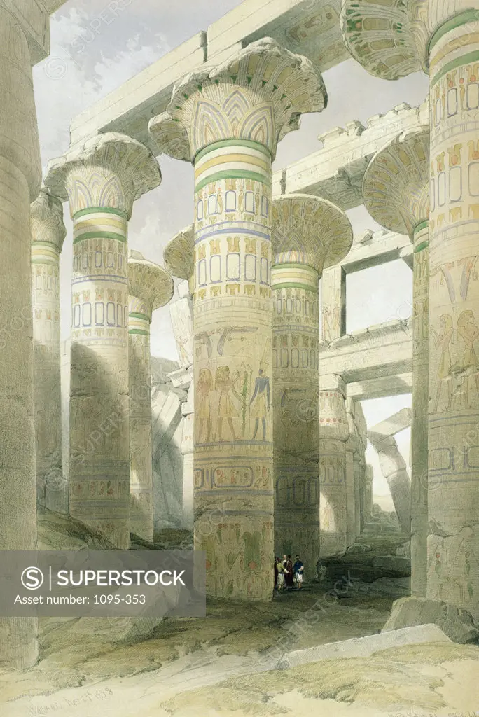 Oblique View of the Hall of Columns, Karnak from Egypt and Nubia 1846-1849 David Roberts (1796-1864 Scottish) Newberry Library, Chicago