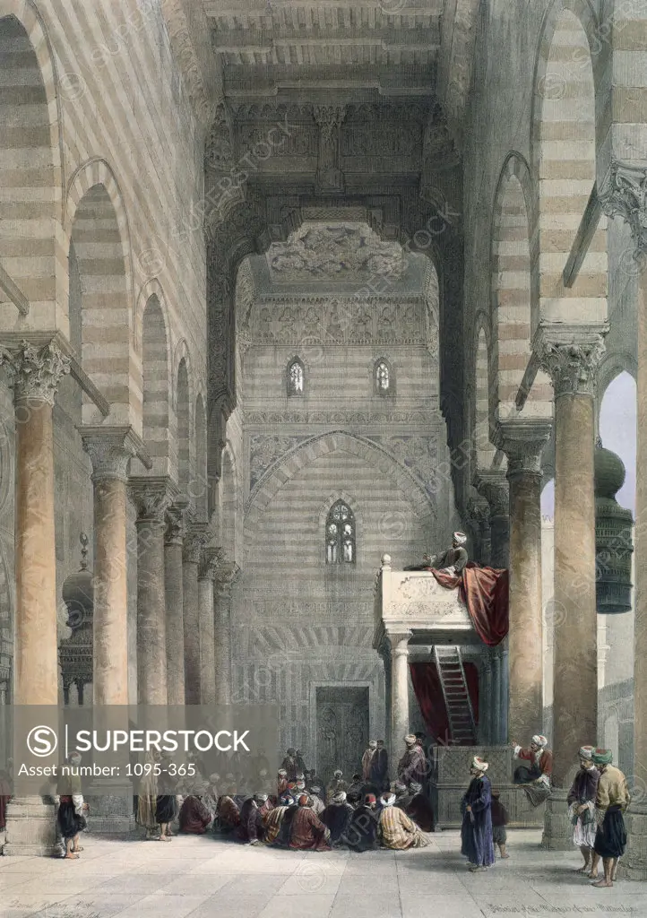 Interior Of The Mosque Of The Metwalys From "Egypt And Nubia" 1846-49 Roberts, David(1796-1864 Scottish) Newberry Library, Chicago, Illinois, USA 