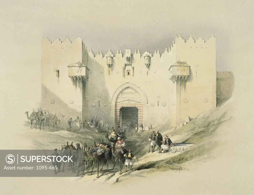 The Damascus Gate Jerusalem 1842-1849 David Roberts (1796-1864 Scottish) Newberry Library, Chicago, Illinois, USA