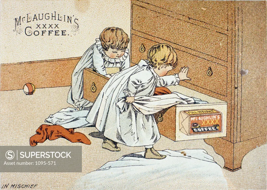 McLaughlin's Coffee,  Trade Cards,  USA,  Illinois,  Chicago,  Newberry Library,  19th Century