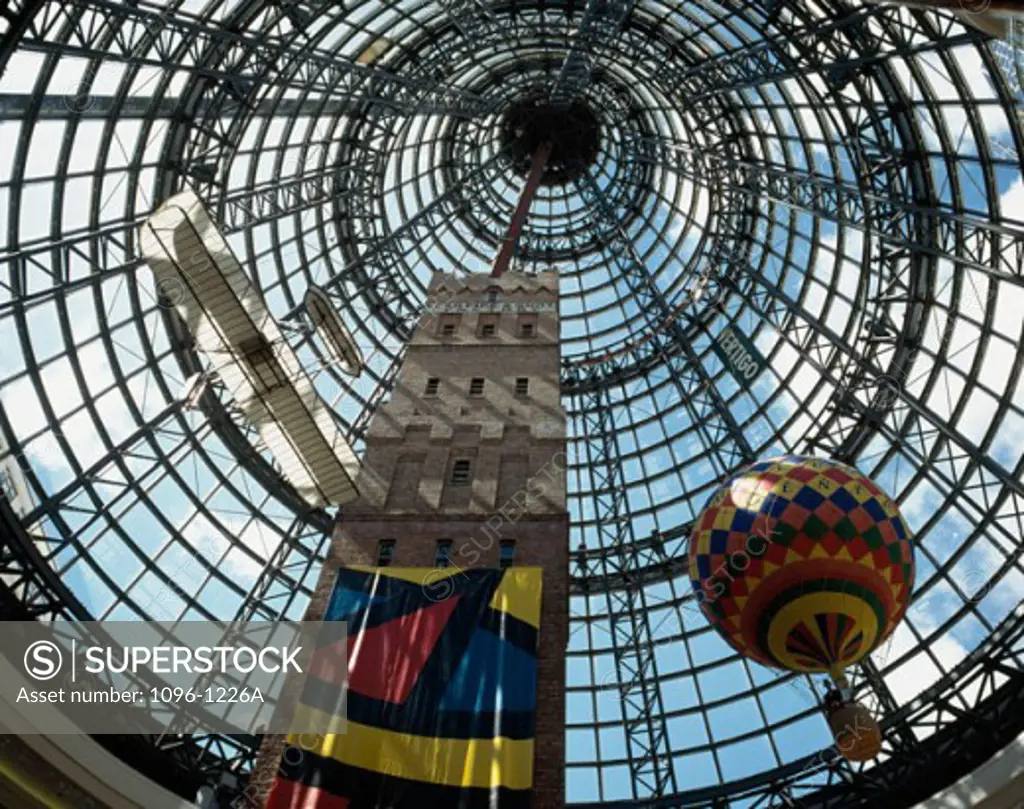 Low angle view of a shot tower, Melbourne Central, Melbourne, Victoria, Australia