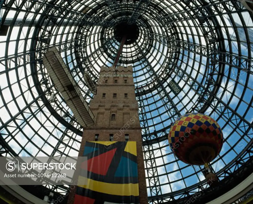 Low angle view of a shot tower, Melbourne Central, Melbourne, Victoria, Australia