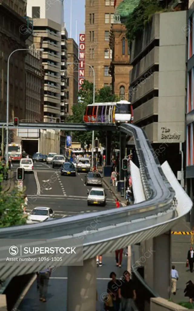 Monorail on a track, Sydney, New South Wales, Australia