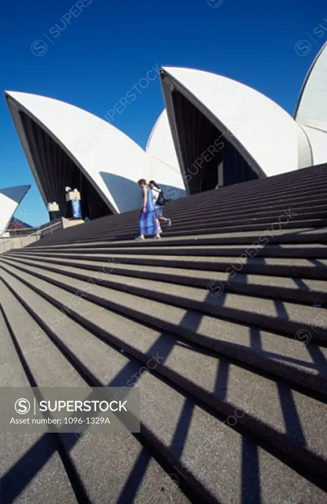 Low angle view of an opera house, Sydney Opera House, Sydney, New South Wales, Australia