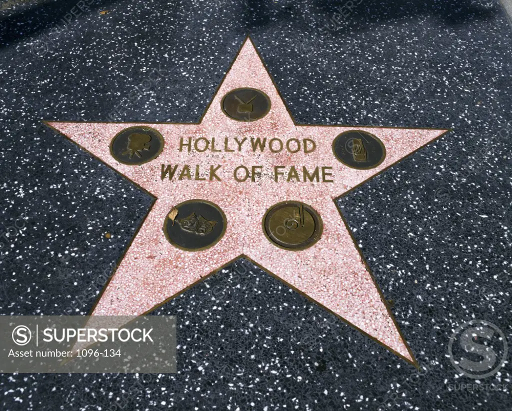 Star on the Walk of Fame, Hollywood, Los Angeles, California, USA