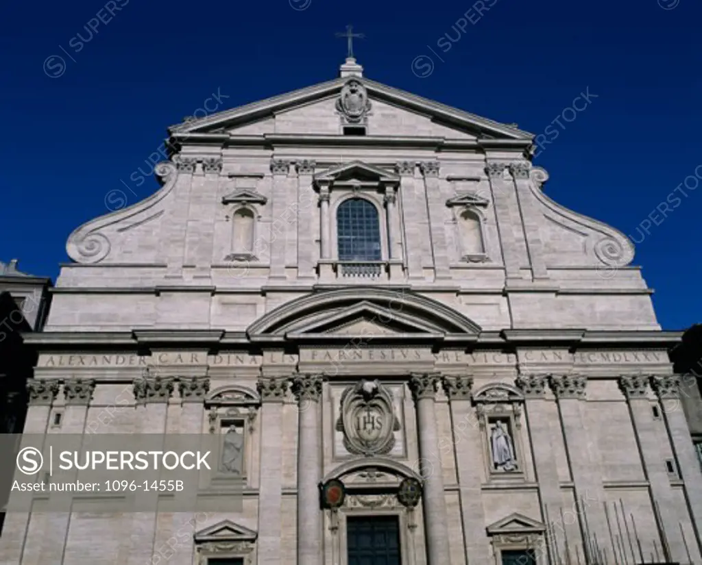 Low angle view of a church, Il Gesu, Rome, Italy