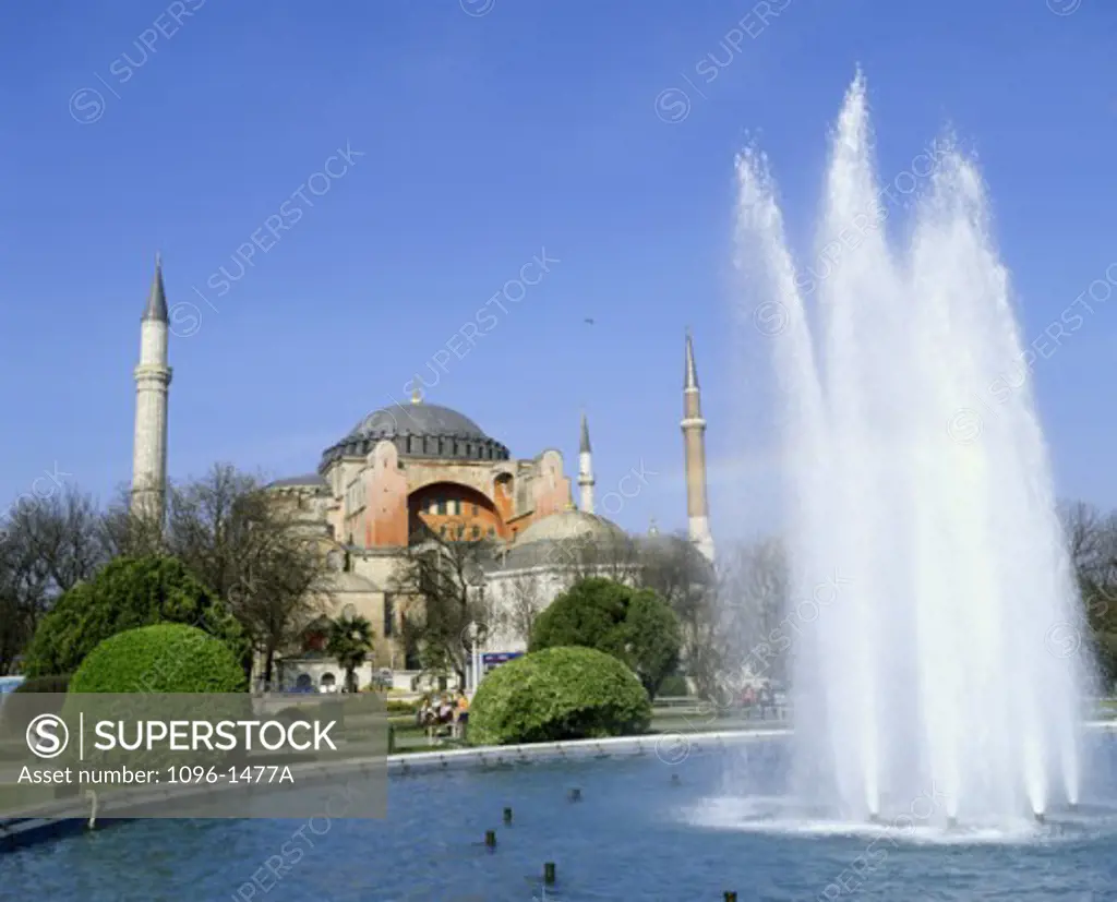 Water fountain in front of Hagia Sophia, Istanbul, Turkey