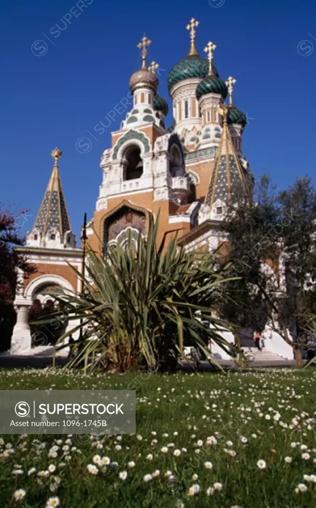 Low angle view of a cathedral, Russian Orthodox Cathedral, Nice, France