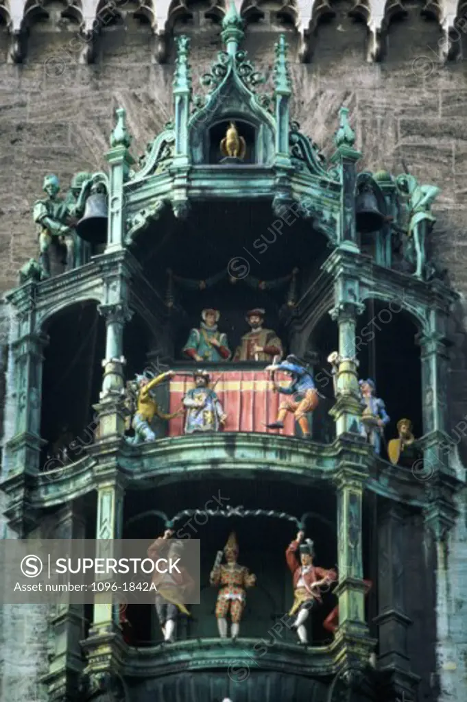 Facade of the Glockenspiel, Munich, Germany