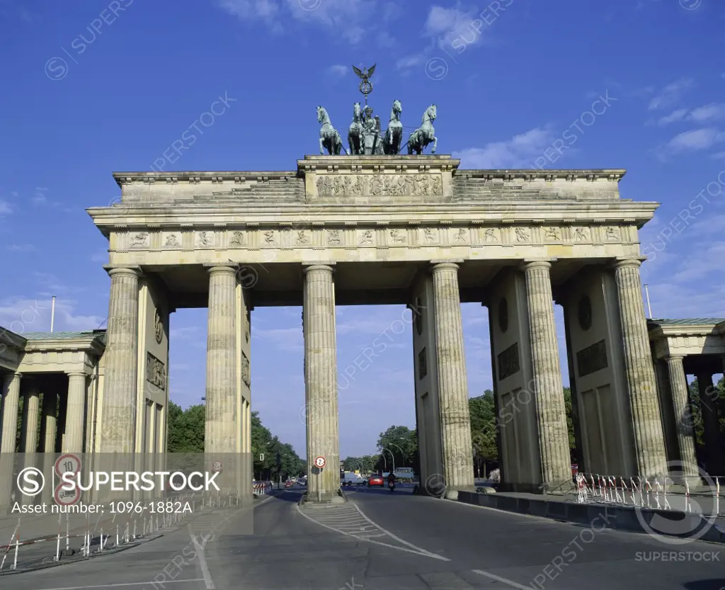 Facade of the Brandenburg Gate, Berlin, Germany