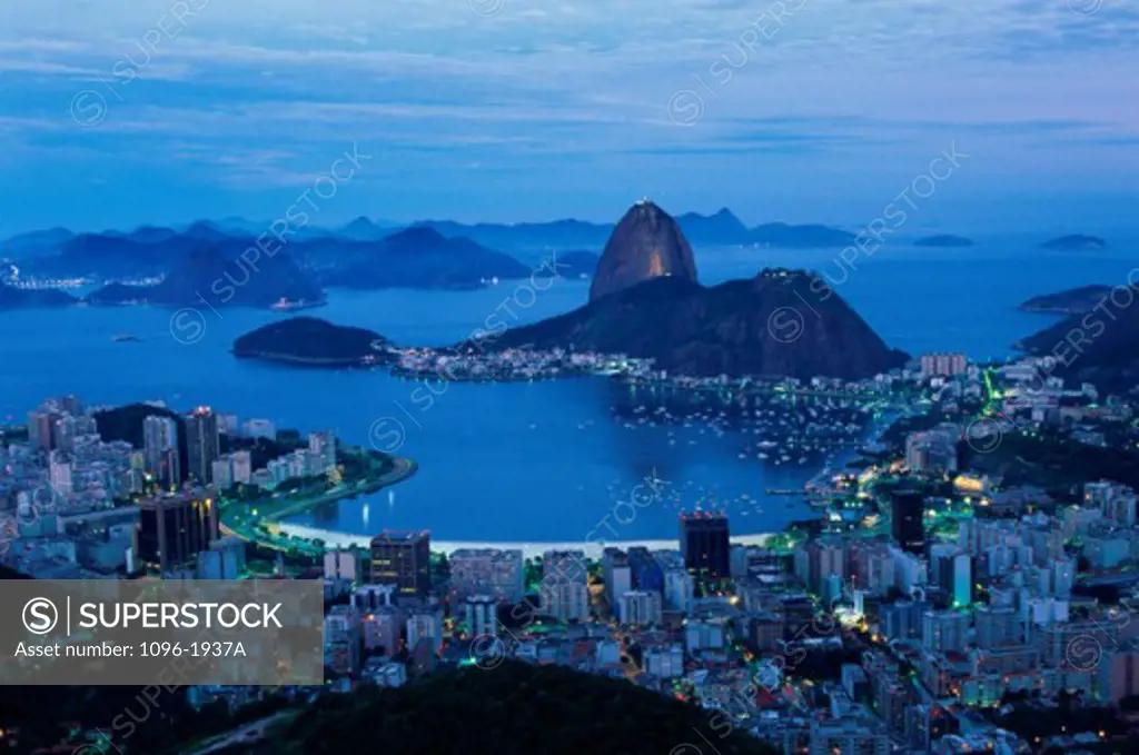 Aerial view of Sugarloaf Mountain, Rio de Janeiro, Brazil