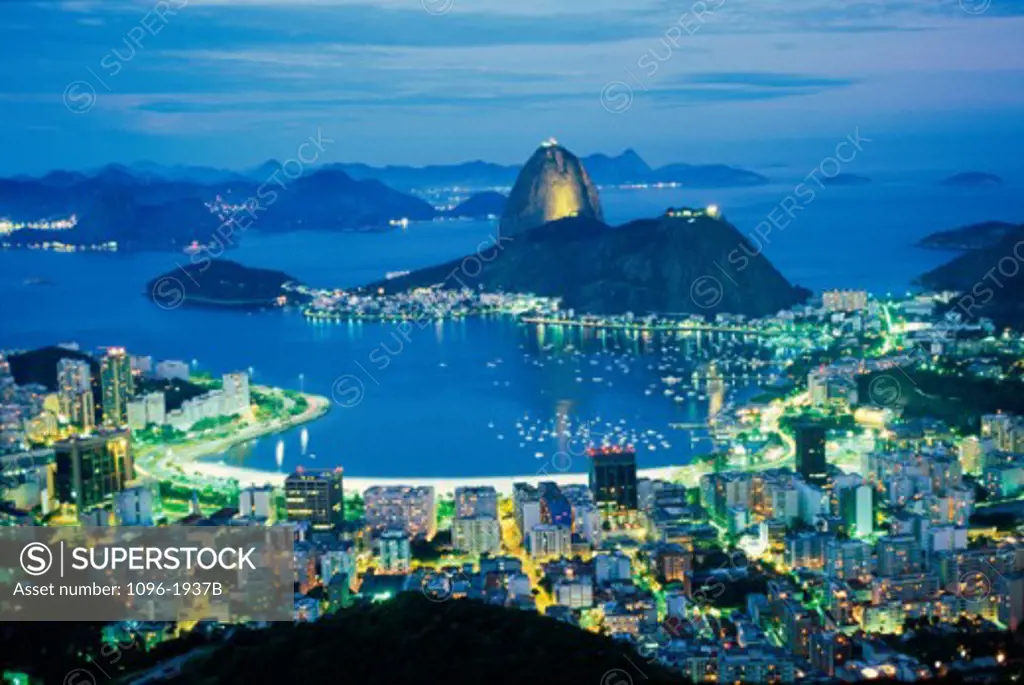 Aerial view of Sugarloaf Mountain, Rio de Janeiro, Brazil