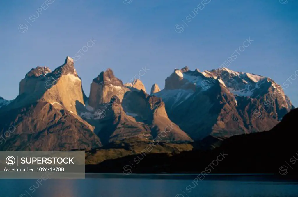 Snow covered mountain, Torres del Paine National Park, Chile