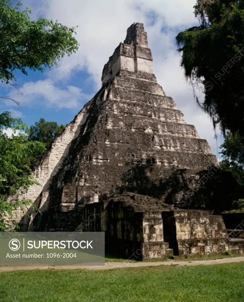 Facade of the Temple of the Great Jaguar, Tikal (Mayan), Guatemala