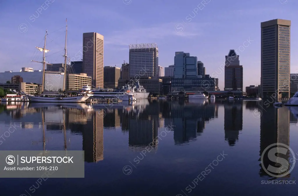 Boats at a harbor, Baltimore, Maryland, USA