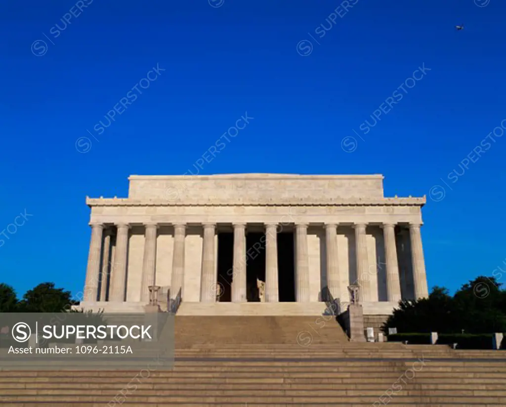 Facade of the Lincoln Memorial, Washington, D.C., USA