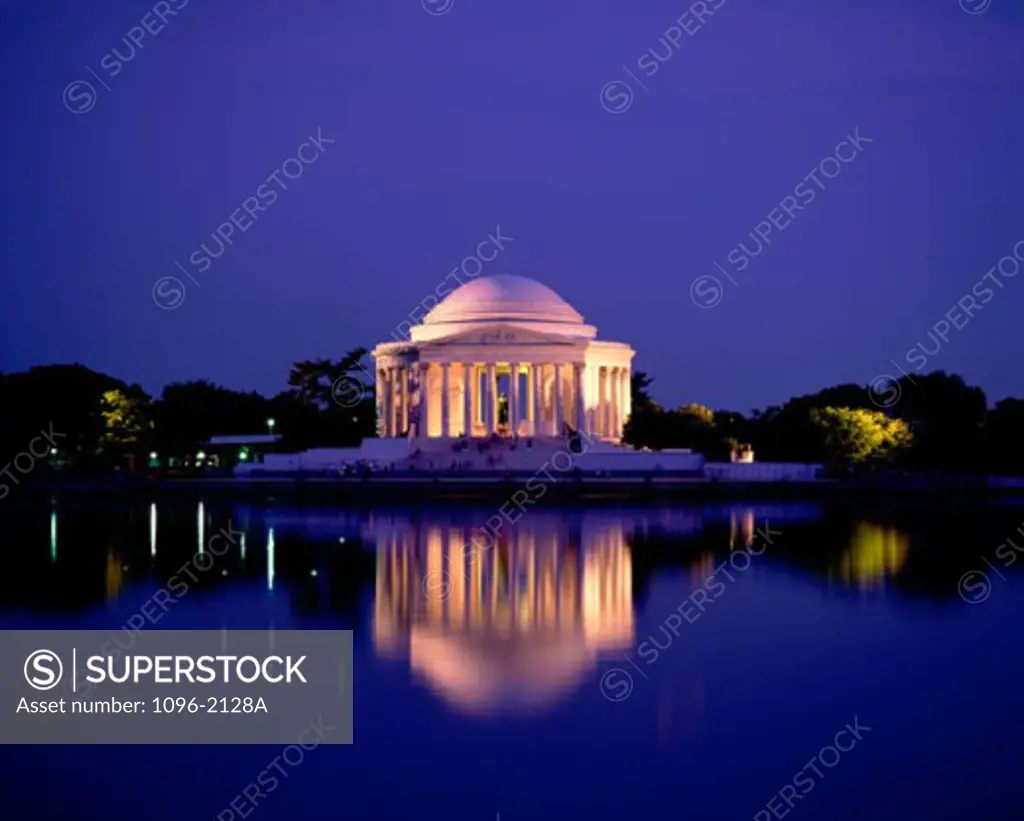 Jefferson Memorial at dusk, Washington, D.C., USA
