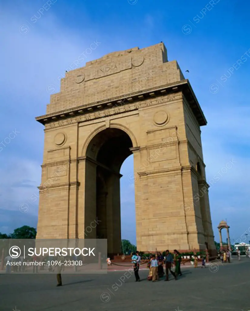 Low angle view of India Gate, Delhi, India