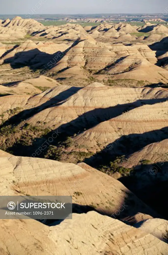 Rock formations, Badlands National Park, South Dakota, USA