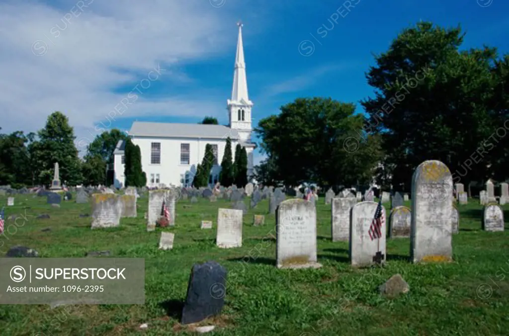 Tombstones in a cemetery, Newport, Rhode Island, USA