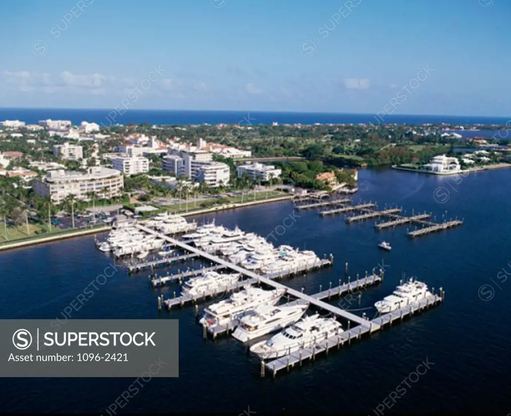 Aerial view of Palm Beach, Florida, USA