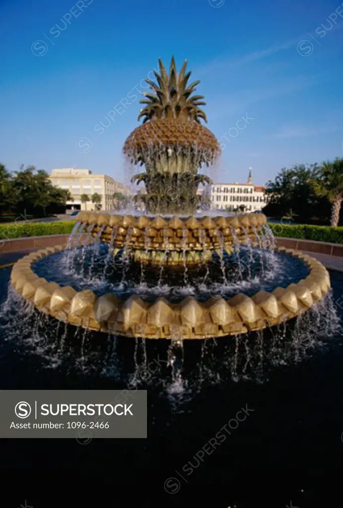 Fountain in the Charleston Waterfront Park, Charleston, South Carolina, USA