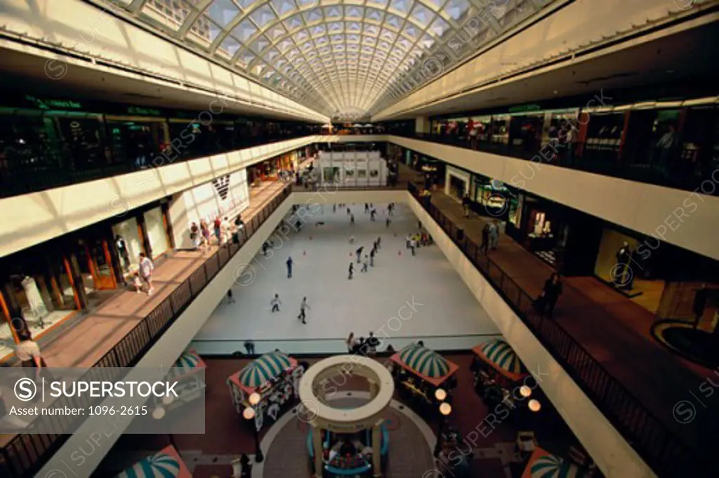 High angle view of a shopping mall, Galleria, Houston, Texas, USA
