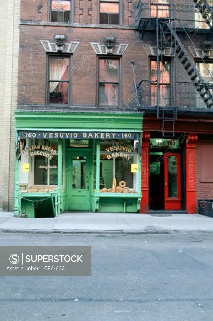 Facade of a bakery, Vesuvio Bakery, Soho, Manhattan, New York City, New York, USA