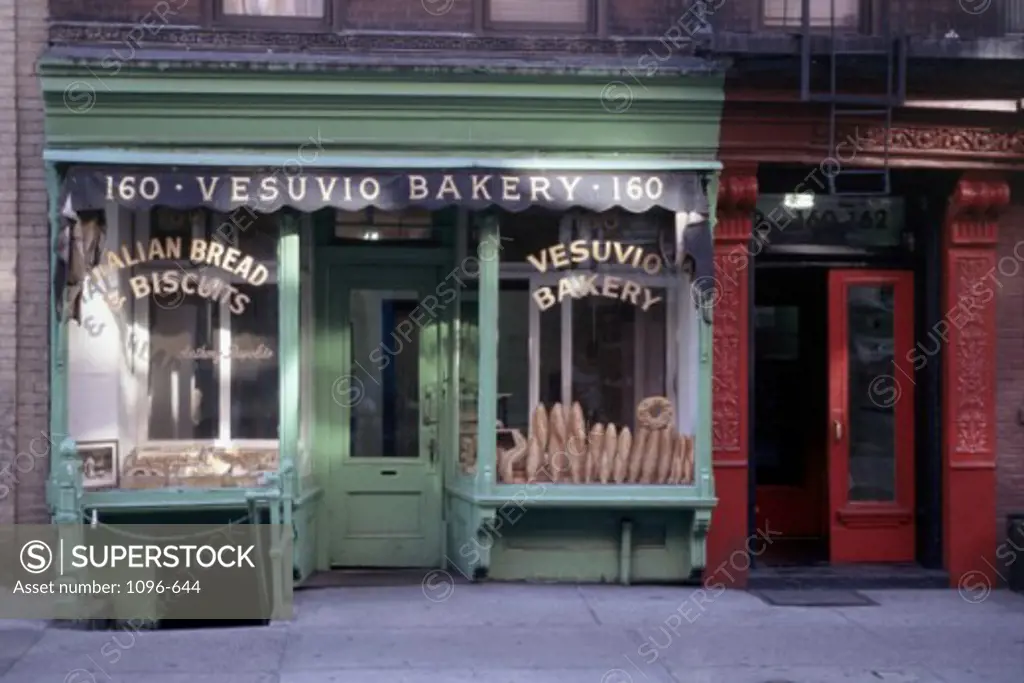 Facade of the Vesuvio Bakery, Soho, New York City, New York, USA