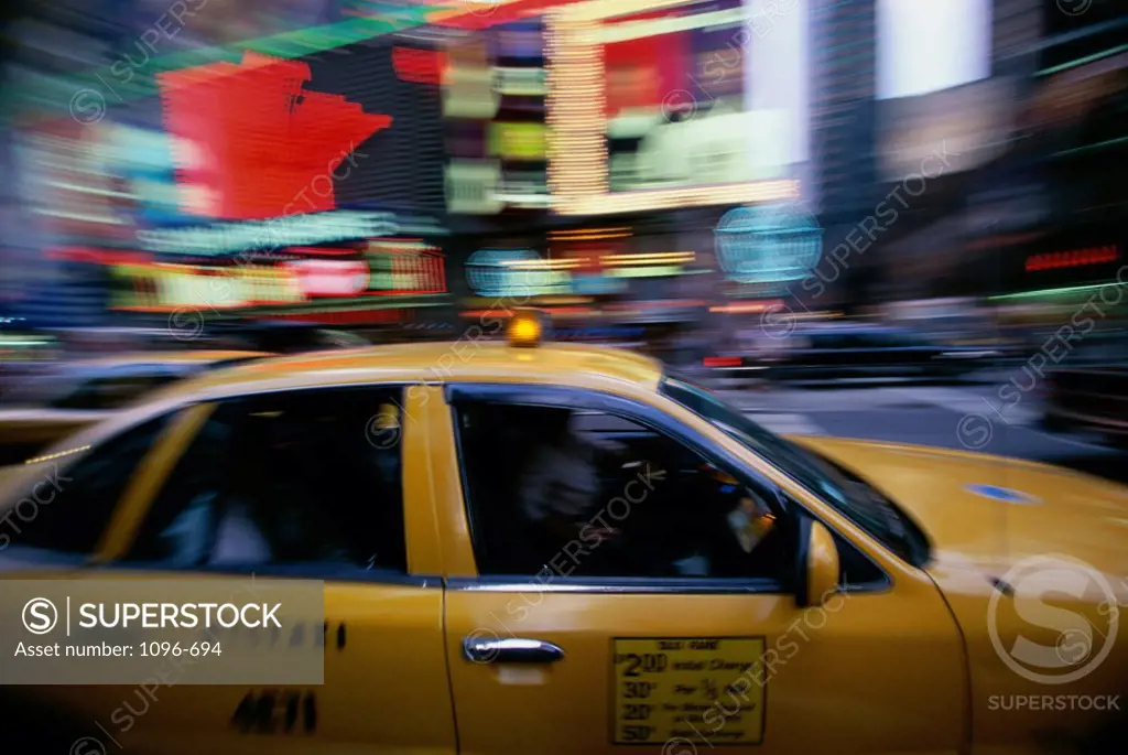 Traffic on a street, Times Square, Manhattan, New York City, New York, USA