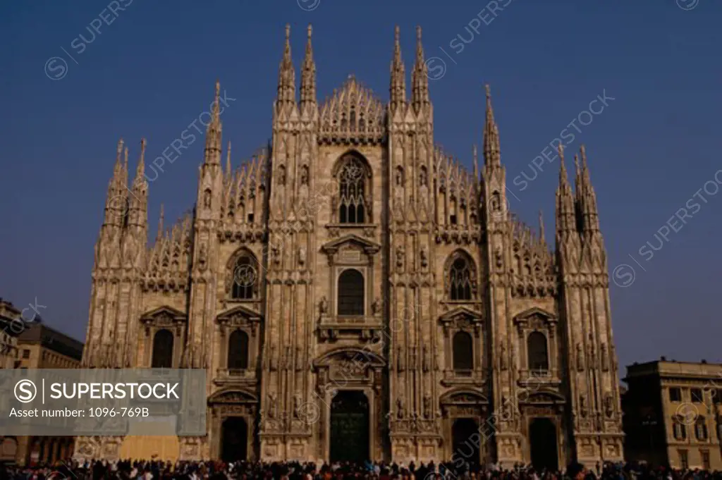 Facade of a cathedral, Duomo di Milano, Milan, Italy