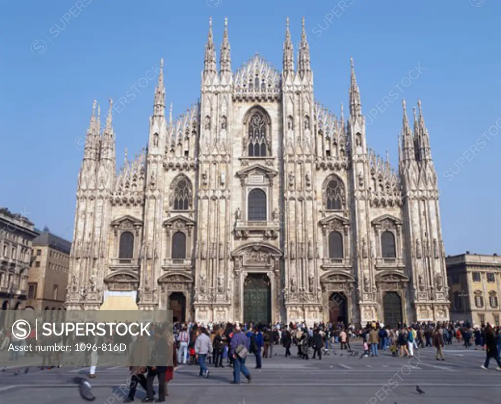 Facade of a cathedral, Milan, Italy