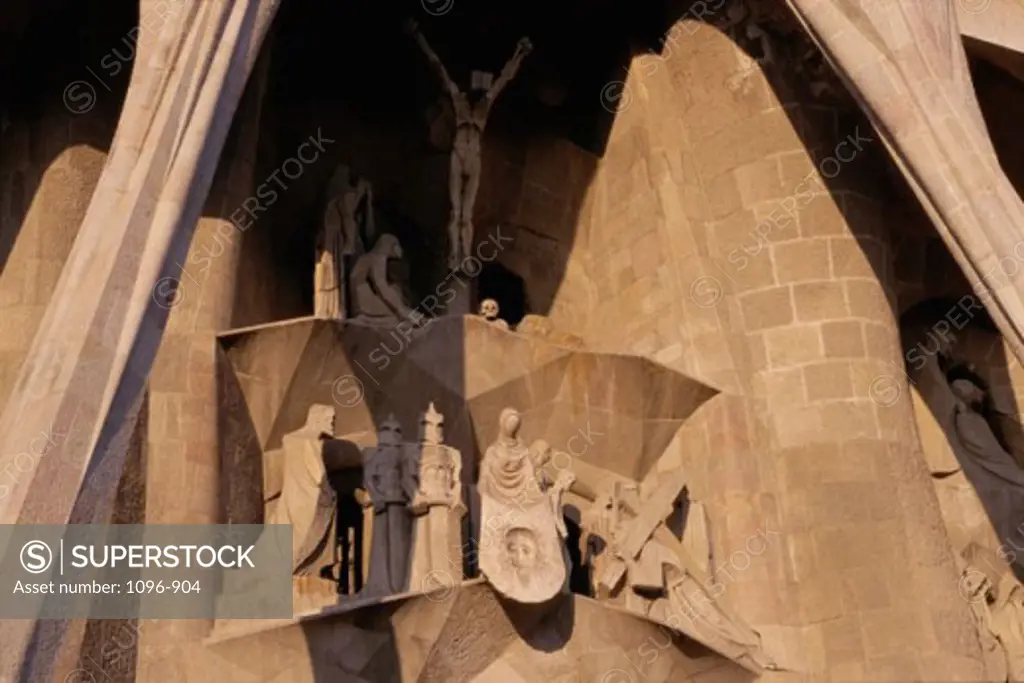 Passion Facade Sagrada Familia Barcelona Spain