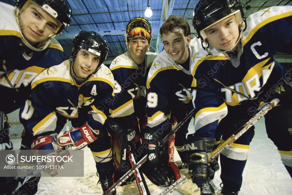 Portrait of an ice hockey team