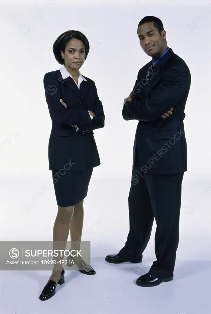 Portrait of a businessman and a businesswoman