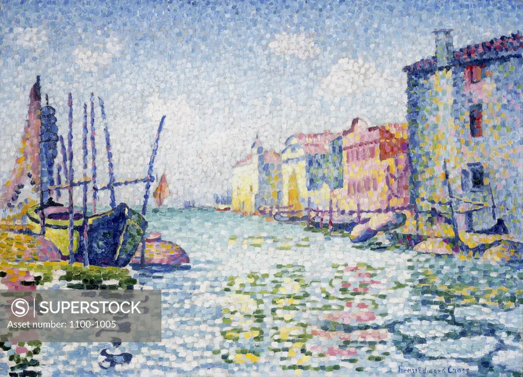 Canale Ponte Lungo 1903-05 Henri-Edmond Cross (1856-1910 French) Oil on Canvas Christie's Images, New York, USA