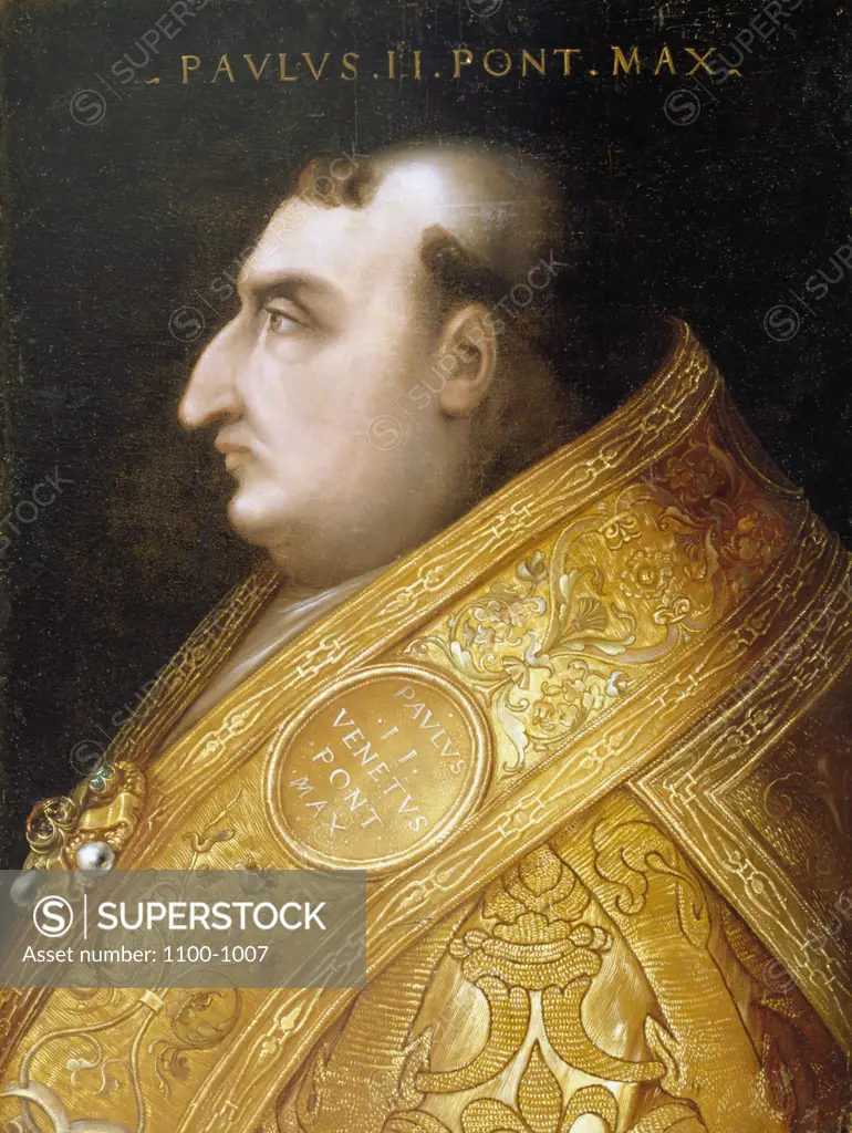 Pope Paul II (1417-1471) Cristofano dell` Altissimo (ca.1525-1605 Italian) Oil on Panel Christie's Images, New York, USA
