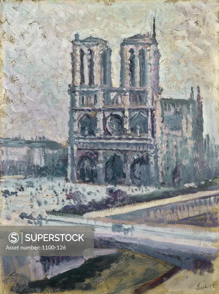 Notre Dame de Paris 1899 Maximilien Luce (1858-1941 French) Oil on board Christie's Images,  New York, USA